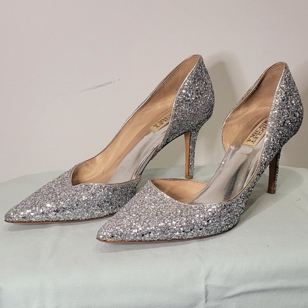 Badgley Mischka Daisy II Glitter Stiletto Heels size 8.5